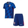 Conjunto (Camiseta+Pantalón Corto) Croacia Segunda Equipación Euro 2024 - Niño